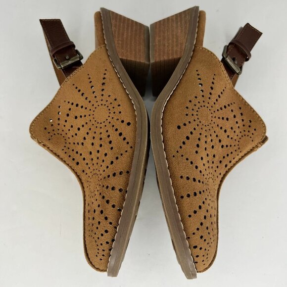 Soft Eurosoft WomensTulip Sling Brown Vegan Block Heel Slingback Size 7 M Mules - Picture 7 of 10